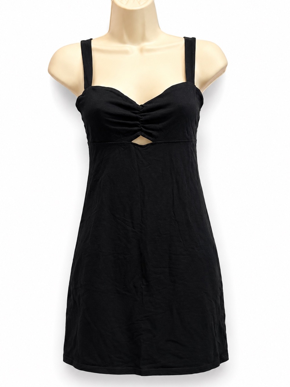 Forever 21 Black Tank Dress with Ruched Bust
